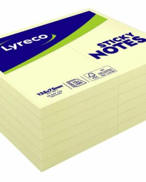 Notes LYRECO standard 75x125mm gul 12/FP