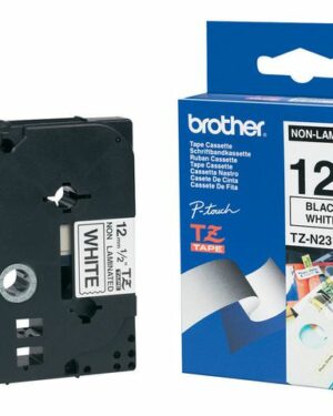 Tape BROTHER TZEN231 12mm Svart på Vit