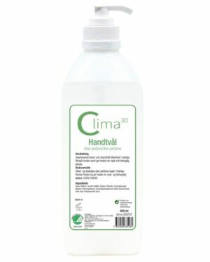 Tvål CLIMA30 med pump oparfym. 600ml