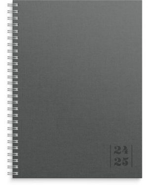 Kalender Study Textile grå A5 24/25