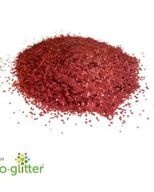 Bioglitter mellangrovt 40g/påse röd