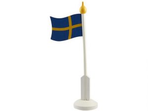 Bordsflagga Svenska flaggan med fot 37cm