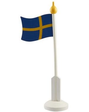 Bordsflagga Svenska flaggan med fot 37cm