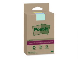 Notes POST-IT SS rec 102x152mm sort 4/fp