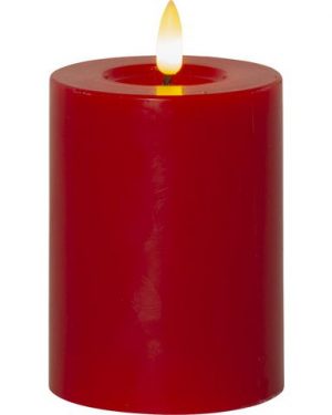 Blockljus STAR T Flamme LED 12,5cm röd