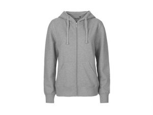 Hoodie zip NEUTRAL O83301 dam grå S