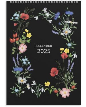 Väggkalender Illustrerad blomster 2025