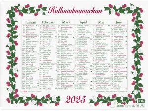 Väggkalender Stora Hallonalmanackan 2025