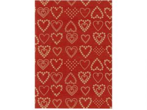 Julpapper 57cmx154m Dotted hearts