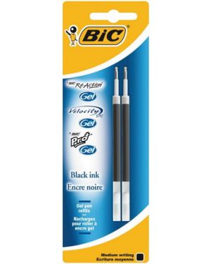 Refill BIC ReAction gel svart 2/fp