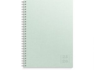 Kalender Study Textile grön A5 25/26