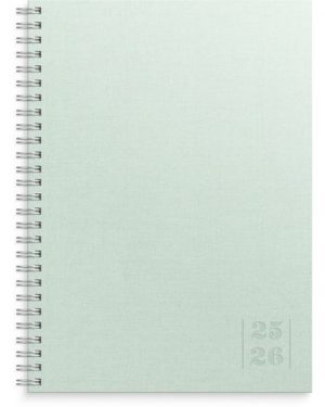 Kalender Study Textile grön A5 25/26