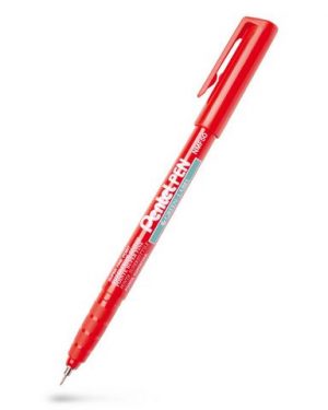 Märkpenna PENTEL perm super fine 0,6 röd