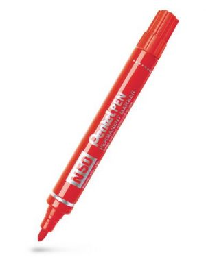 Märkpenna PENTEL perm. 4,3mm rund röd
