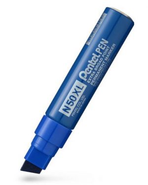 Märkpenna PENTEL perm. 15mm sned blå