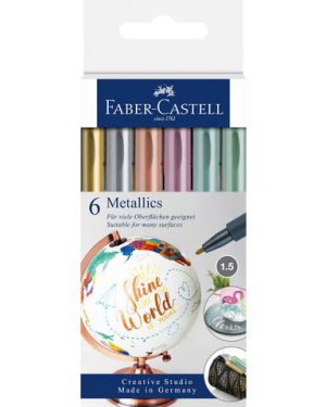 Fiberpenna FABER CASTELL Metallics 6/fp
