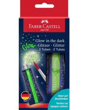 Glitterfärg FABER Glow inthe dark 2x12ml