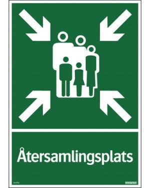 Skylt Återsamlingsplats 297x420mm
