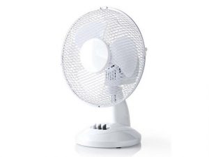 Bordsfläkt NEDIS 23 cm 22W plast vit