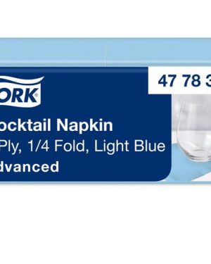 Servett TORK Cocktail ljblå 2-lag 200/fp