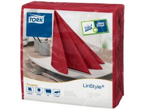 Servett TORK LinStyle röd 39x39cm 50/fp