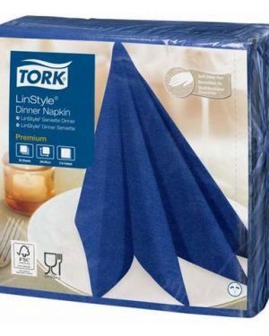 Servett TORK LinStyle blå 39x39cm 50/fp